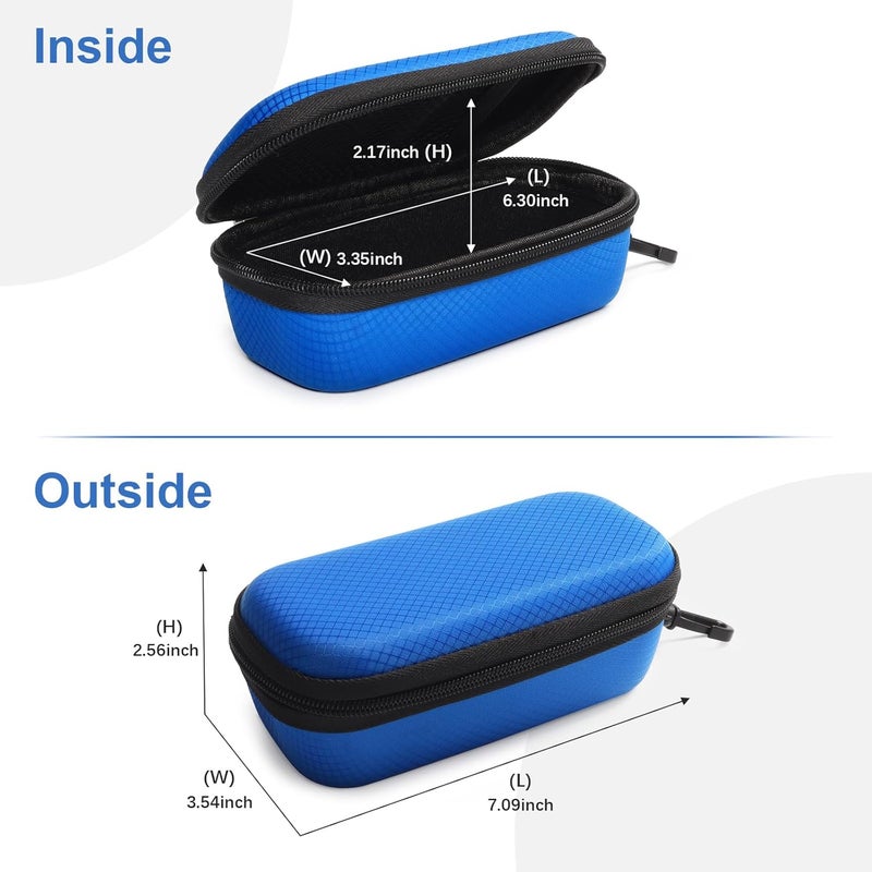 Bukere Double Eyeglasses Case with Adjustable Slots, EVA Hard-shell Travel Dual Glasses Sunglasses Organizer for Men Women - Image 5